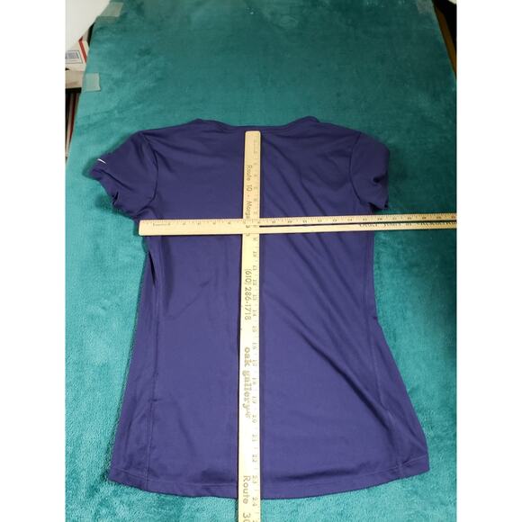 Nike Top Size Small Womens Blue Running Dri Fit Activewear Goin All the Way Logo - Picture 6 of 8